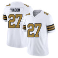 New Orleans #27 Yiadom Player Football V Neck Short Sleeve White Jersey Isaac For Men Youth Women Gift
