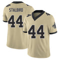 New Orleans #44 Isaiah Player Football V Neck Short Sleeve Gold Jersey Stalbird For Men Youth Women Gift