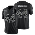 New Orleans #44 Stalbird Player Football V Neck Short Sleeve Black Jersey Isaiah For Men Youth Women Gift