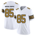 New Orleans #85 Jalen Player Football V Neck Short Sleeve White Jersey Moreno-Cropper For Men Youth Women Gift