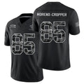 New Orleans #85 Moreno-Cropper Player Football V Neck Short Sleeve Black Jersey Jalen For Men Youth Women Gift