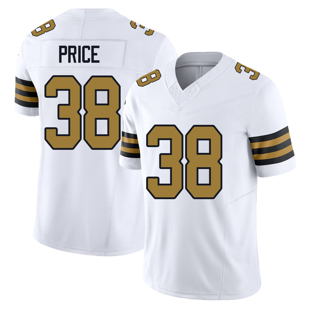 New Orleans #38 Jayden Player Football V Neck Short Sleeve White Jersey Price For Men Youth Women Gift
