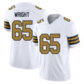New Orleans #65 Jeremiah Player Football V Neck Short Sleeve White Jersey Wright For Men Youth Women Gift