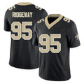 New Orleans #95 John Player Football V Neck Short Sleeve Black Jersey Ridgeway For Men Youth Women Gift