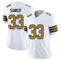 New Orleans #33 Sanker Player Football V Neck Short Sleeve White Jersey Jonas For Men Youth Women Gift