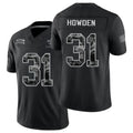 New Orleans #31 Howden Player Football V Neck Short Sleeve Black Jersey Jordan For Men Youth Women Gift