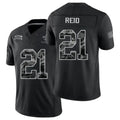 New Orleans #21 Reid Player Football V Neck Short Sleeve Black Jersey Justin For Men Youth Women Gift