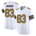 New Orleans #83 Juwan Player Football V Neck Short Sleeve White Jersey Johnson For Men Youth Women Gift