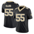 New Orleans #55 Kaden Player Football V Neck Short Sleeve Black Jersey Elliss For Men Youth Women Gift