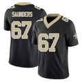 New Orleans #67 Kahlil Player Football V Neck Short Sleeve Black Jersey Saunders For Men Youth Women Gift
