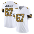 New Orleans #67 Kahlil Player Football V Neck Short Sleeve White Jersey Saunders For Men Youth Women Gift