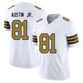 New Orleans #81 Austin Jr. Player Football V Neck Short Sleeve White Jersey Kevin For Men Youth Women Gift