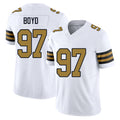 New Orleans #97 Khristian Player Football V Neck Short Sleeve White Jersey Boyd For Men Youth Women Gift