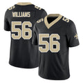 New Orleans #56 Malakai Player Football V Neck Short Sleeve Black Jersey Williams For Men Youth Women Gift