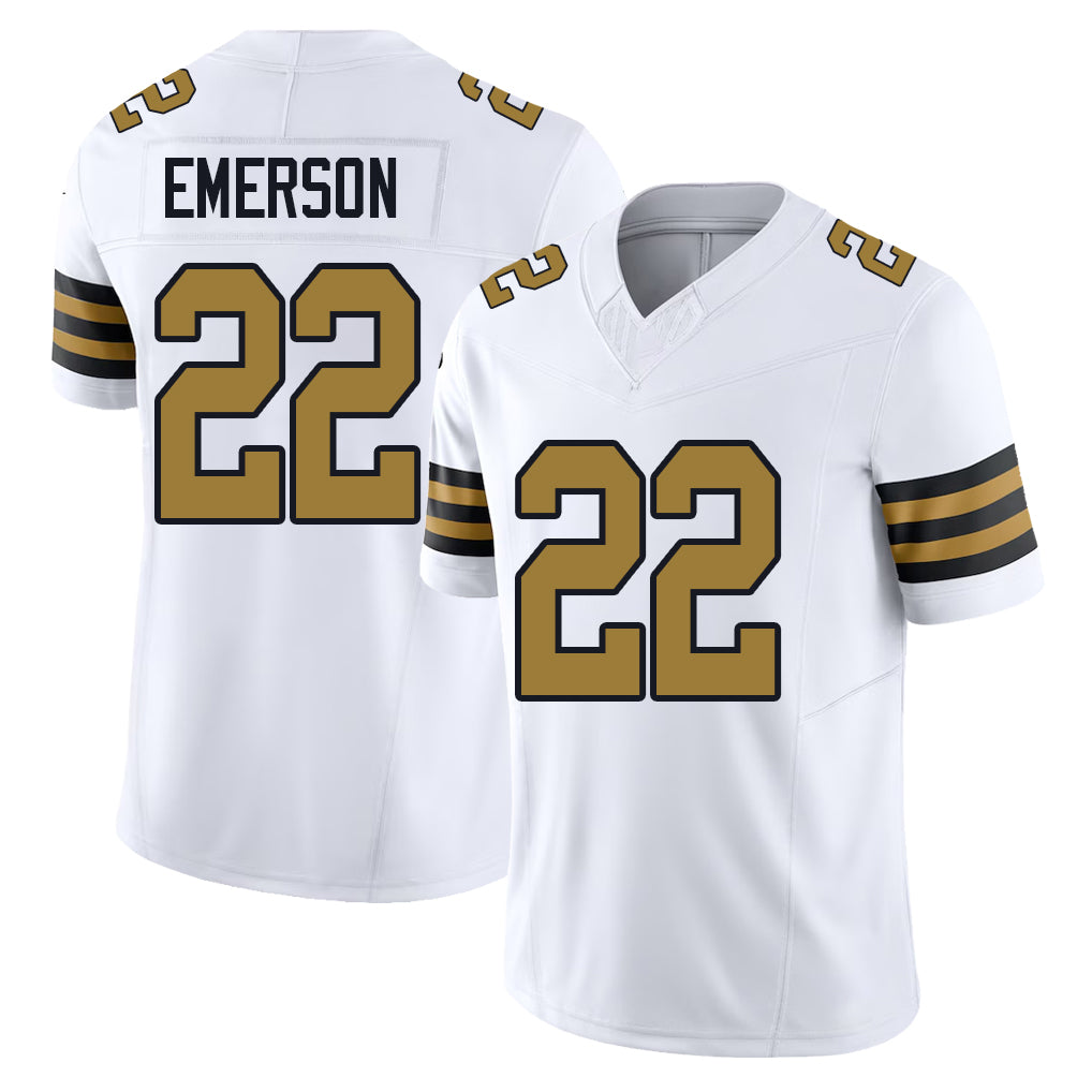 New Orleans #22 Martin Player Football V Neck Short Sleeve White Jersey Emerson For Men Youth Women Gift