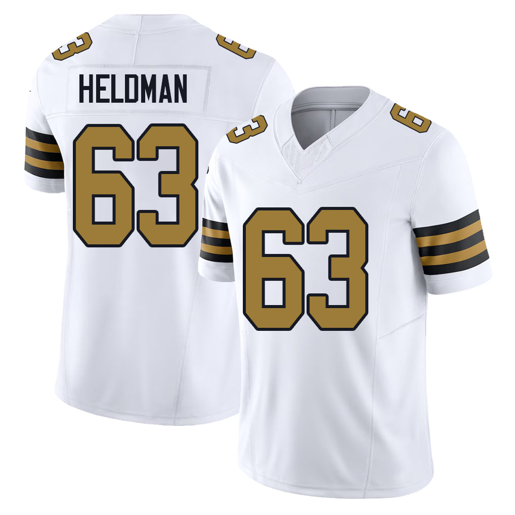 New Orleans #63 Michael Player Football V Neck Short Sleeve White Jersey Heldman For Men Youth Women Gift