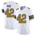 New Orleans #42 Michael Player Football V Neck Short Sleeve White Jersey Reid For Men Youth Women Gift
