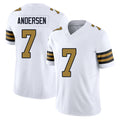 New Orleans #7 Andersen Player Football V Neck Short Sleeve White Jersey Morten For Men Youth Women Gift