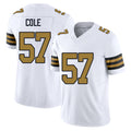 New Orleans #57 Myles Player Football V Neck Short Sleeve White Jersey Cole For Men Youth Women Gift
