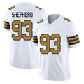 New Orleans #93 Nathan Player Football V Neck Short Sleeve White Jersey Shepherd For Men Youth Women Gift