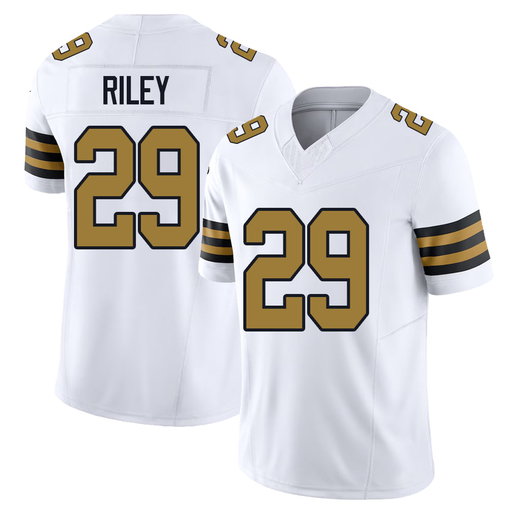 New Orleans #29 Riley Player Football V Neck Short Sleeve White Jersey Quincy For Men Youth Women Gift