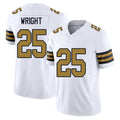 New Orleans #25 Rejzohn Player Football V Neck Short Sleeve White Jersey Wright For Men Youth Women Gift