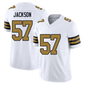 New Orleans #57 Rickey Player Football V Neck Short Sleeve White Jersey Jackson For Men Youth Women Gift