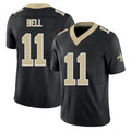 New Orleans #11 Ronnie Player Football V Neck Short Sleeve Black Jersey Bell For Men Youth Women Gift