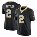 New Orleans #2 Spencer Player Football V Neck Short Sleeve Black Jersey Rattler For Men Youth Women Gift