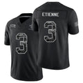 New Orleans #3 Etienne Player Football V Neck Short Sleeve Black Jersey Travis For Men Youth Women Gift