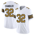 New Orleans #32 Ty Player Football V Neck Short Sleeve White Jersey Chandler For Men Youth Women Gift