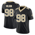 New Orleans #98 Tyree Player Football V Neck Short Sleeve Black Jersey Wilson For Men Youth Women Gift