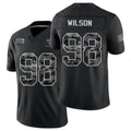 New Orleans #98 Wilson Player Football V Neck Short Sleeve Black Jersey Tyree For Men Youth Women Gift