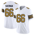 New Orleans #66 Sherman Player Football V Neck Short Sleeve White Jersey Will For Men Youth Women Gift