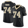 New Orleans #74 Xavier Player Football V Neck Short Sleeve Black Jersey Truss For Men Youth Women Gift