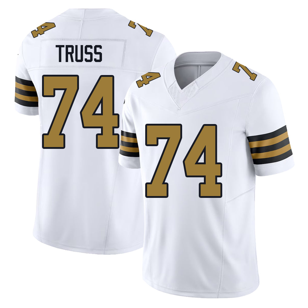 New Orleans #74 Xavier Player Football V Neck Short Sleeve White Jersey Truss For Men Youth Women Gift