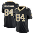New Orleans #84 Zaire Player Football V Neck Short Sleeve Black Jersey Mitchell-Paden For Men Youth Women Gift