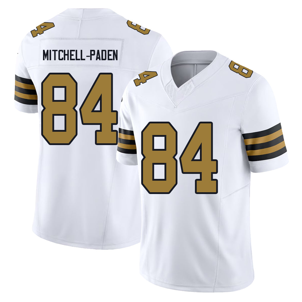 New Orleans #84 Zaire Player Football V Neck Short Sleeve White Jersey Mitchell-Paden For Men Youth Women Gift
