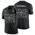 New York #96 Ravenell Player Football V Neck Short Sleeve Black Jersey C.J. For Men Youth Women Gift
