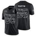New York #55 Martin Player Football V Neck Short Sleeve Black Jersey Chandler For Men Youth Women Gift