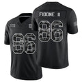 New York #86 Fidone II Player Football V Neck Short Sleeve Black Jersey Thomas For Men Youth Women Gift