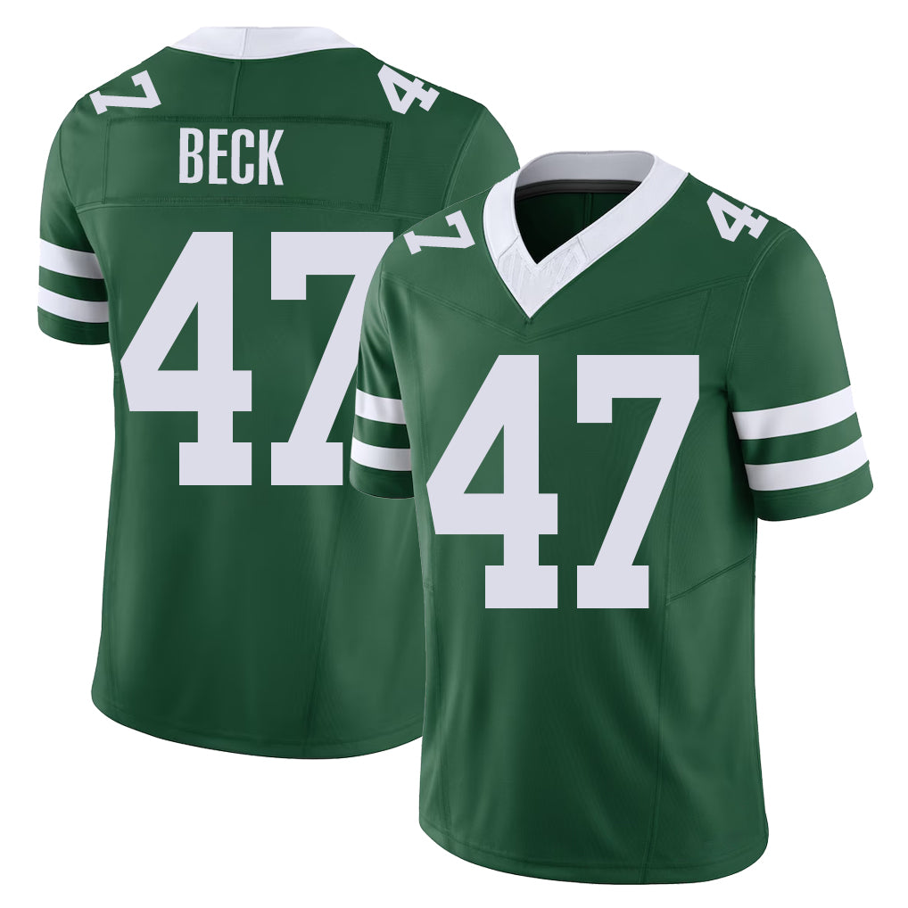 New York #47 Andrew Player Football V Neck Short Sleeve Green Jersey Beck For Men Youth Women Gift