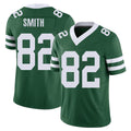 New York #82 Arian Player Football V Neck Short Sleeve Green Jersey Smith For Men Youth Women Gift