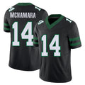 New York #14 Austin Player Football V Neck Short Sleeve Black Jersey McNamara For Men Youth Women Gift