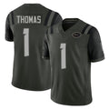 New York #1 Azareye'h Player Football V Neck Short Sleeve Gotham Green Jersey Thomas For Men Youth Women Gift