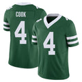 New York #4 Brady Player Football V Neck Short Sleeve Green Jersey Cook For Men Youth Women Gift