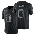 New York #0 Allen Player Football V Neck Short Sleeve Black Jersey Braelon For Men Youth Women Gift