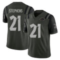 New York #21 Brandon Player Football V Neck Short Sleeve Gotham Green Jersey Stephens For Men Youth Women Gift