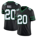 New York #20 Breece Player Football V Neck Short Sleeve Black Jersey Hall For Men Youth Women Gift