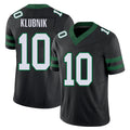 New York #10 Cade Player Football V Neck Short Sleeve Black Jersey Klubnik For Men Youth Women Gift
